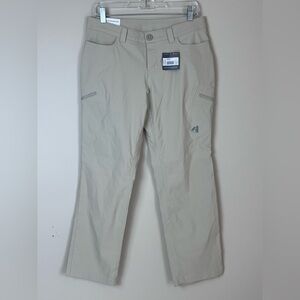 NWT Eddie Bauer Womens Guide Pants Sz 8 Petite Mid Rise Cream